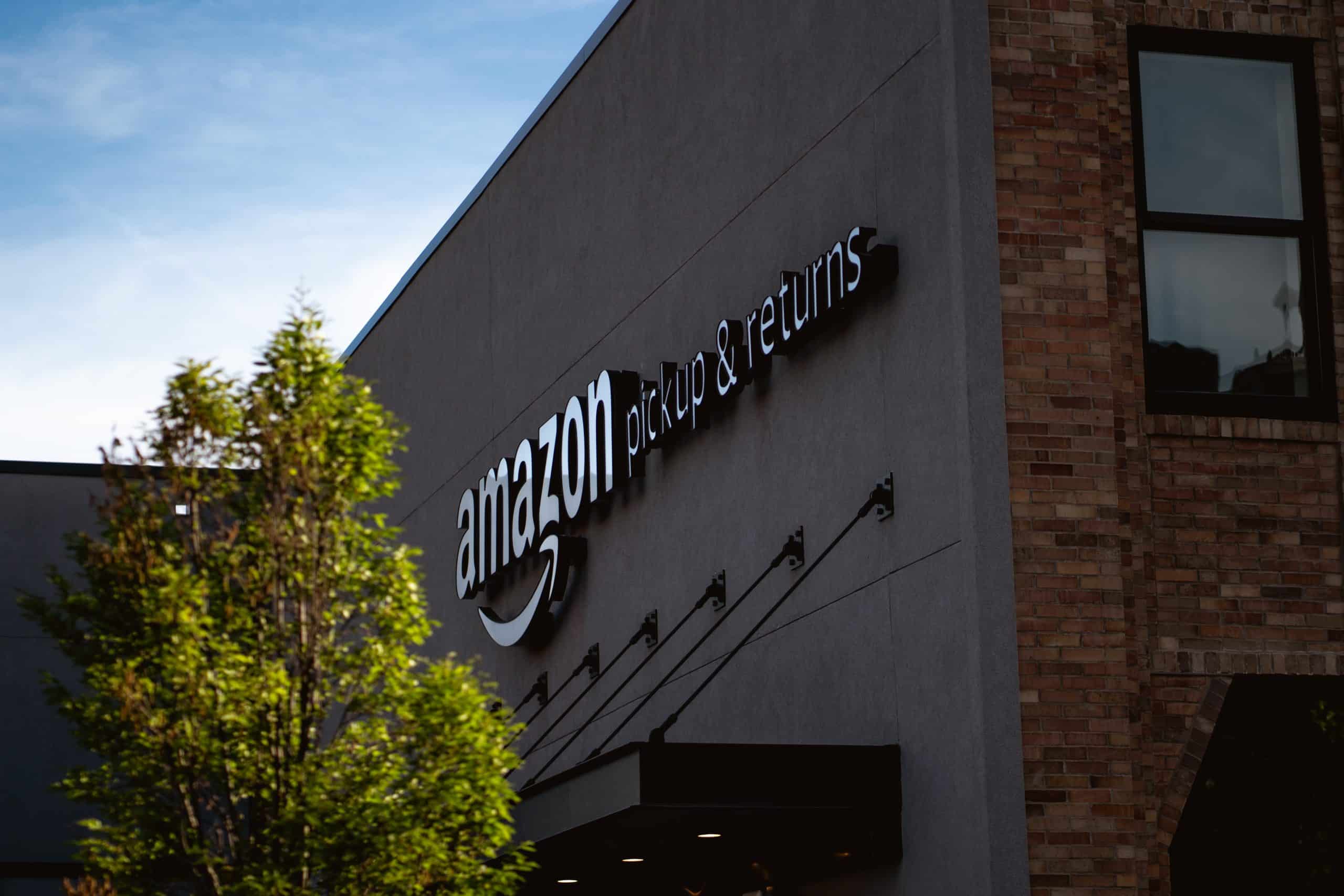Amazon building with tree